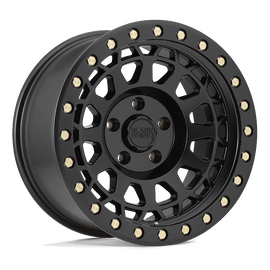 Black Rhino Primm Wheel | Matte Black with Brass Colored Bolts | 17 in. x 9 in. | 5 x 127 mm Bolt Pattern | -18 mm Offset