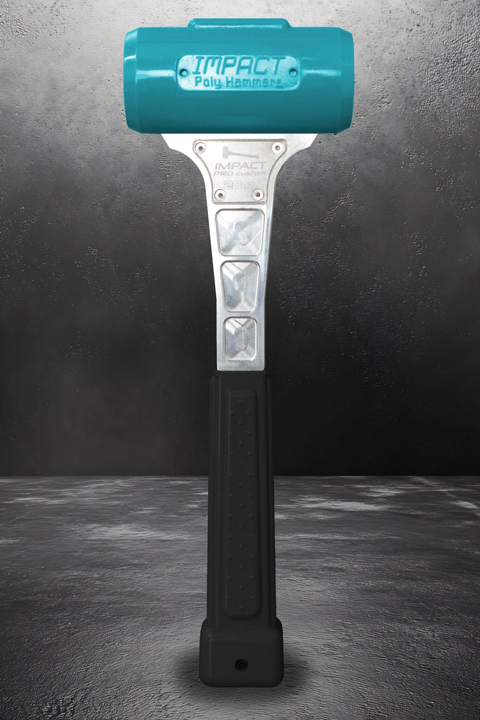 Impact Poly Hammers 20 oz Custom Teal Head / Black Handle Polyurethane Dead Blow Hammer