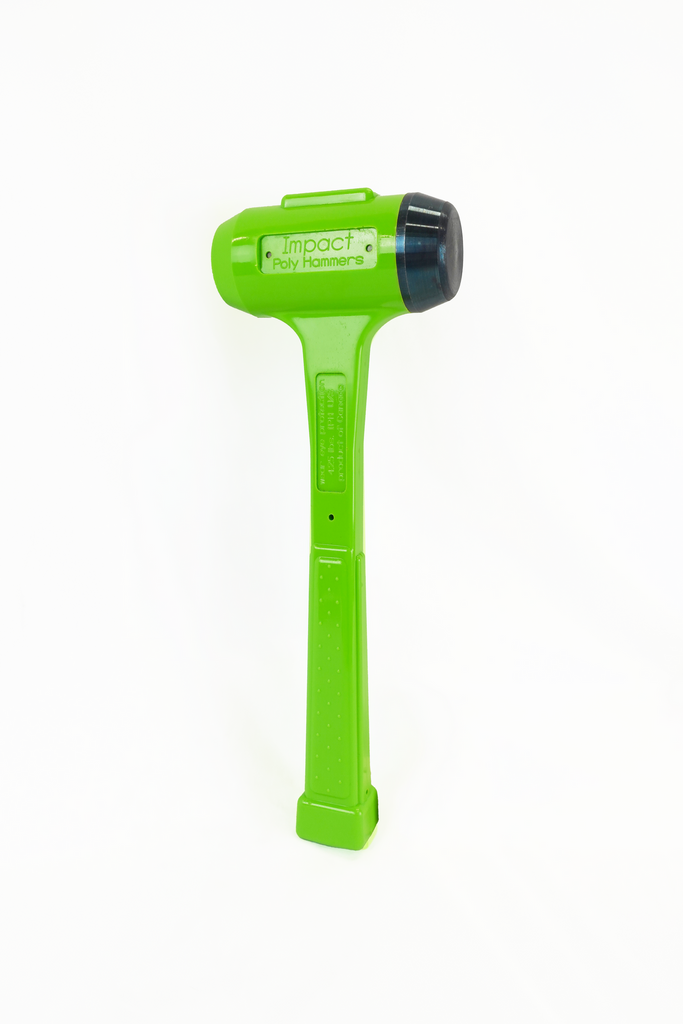 Impact Poly Hammers 4.25 Lbs Lime Green Polyurethane Dual Faced Dead Blow Hammer