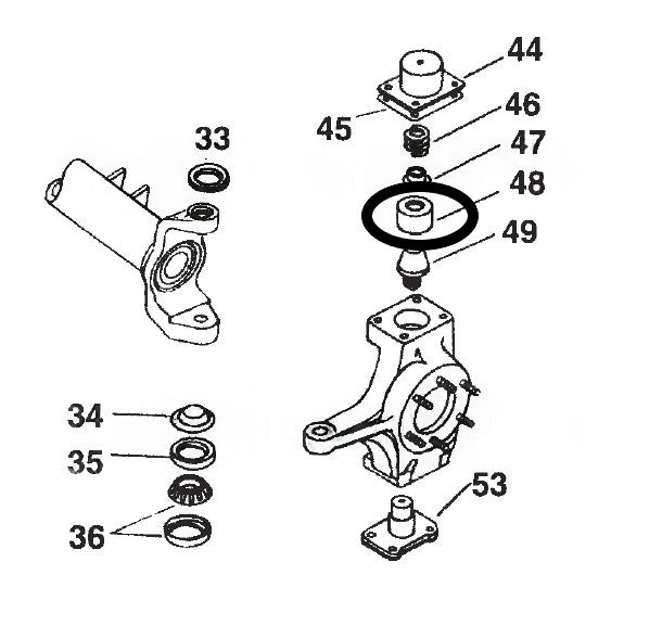 Dana 60 Bronze Kingpin Bushing Set with Roll Pins | Plastic Bushing Eliminator