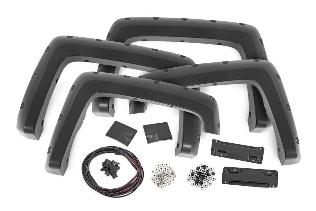 Pocket Fender Flares 6 Foot 7 Inch & 8 Foot Bed GBA Black Chevy Silverado 1500 (14-18)/ 2500HD (15-19) Rough Country