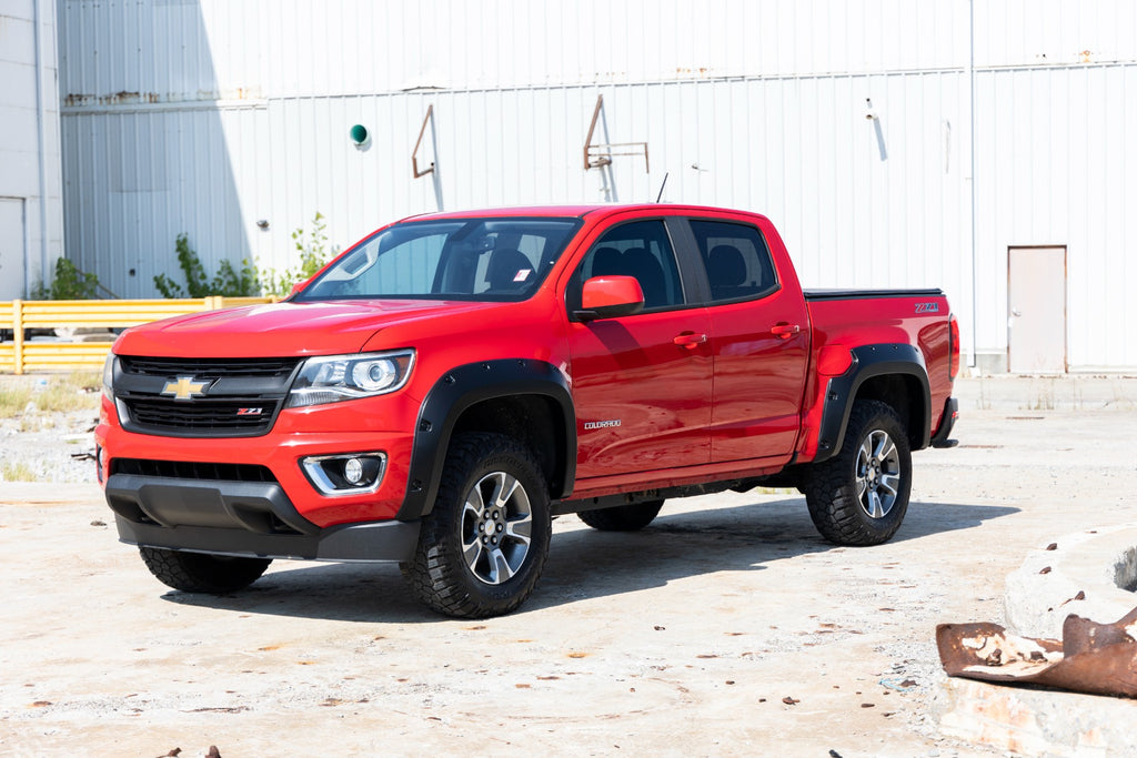 Pocket Fender Flares GAZ Summit White Chevy Colorado 2WD/4WD (2015-2022) Rough Country