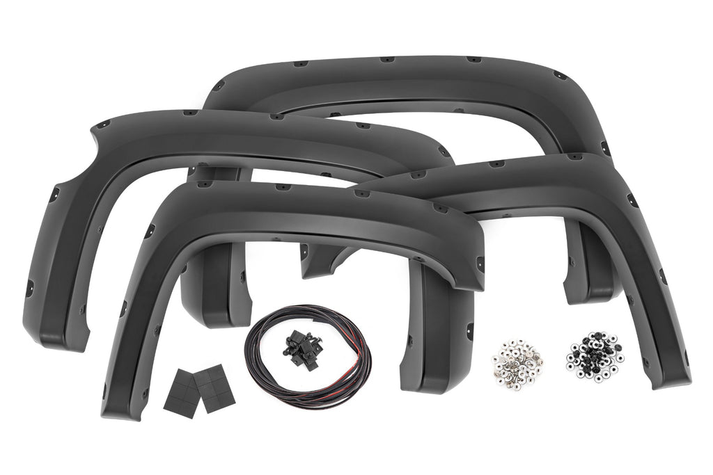 Pocket Fender Flares 5 Foot 9 Inch Bed 46 Stealth Gray Chevy Silverado 1500 (07-13) Rough Country