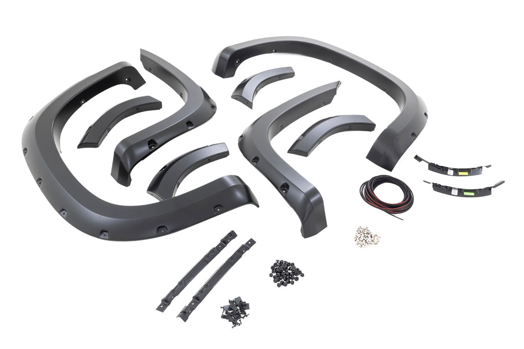 Pocket Fender Flares GB8 Mosaic Black Chevy Silverado 1500 2WD/4WD (19-21) Rough Country