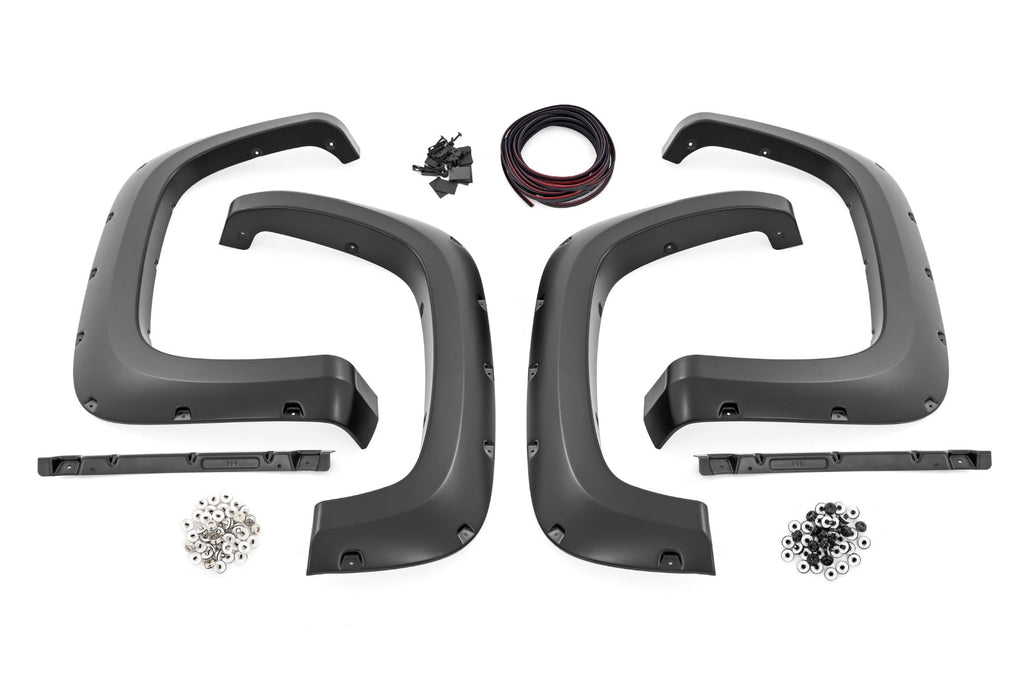 Pocket Fender Flares GBA Black Chevy Silverado 2500 HD/3500 HD (20-26) Rough Country