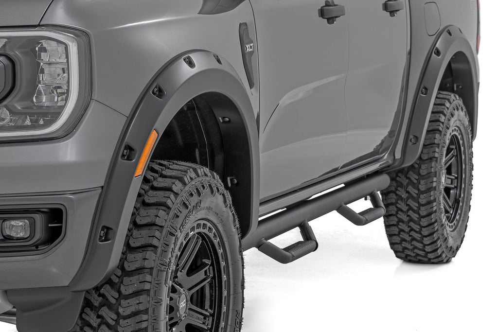 Pocket Fender Flares G1 Absolute Black Ford Ranger 2WD/4WD (2024-2026) Rough Country