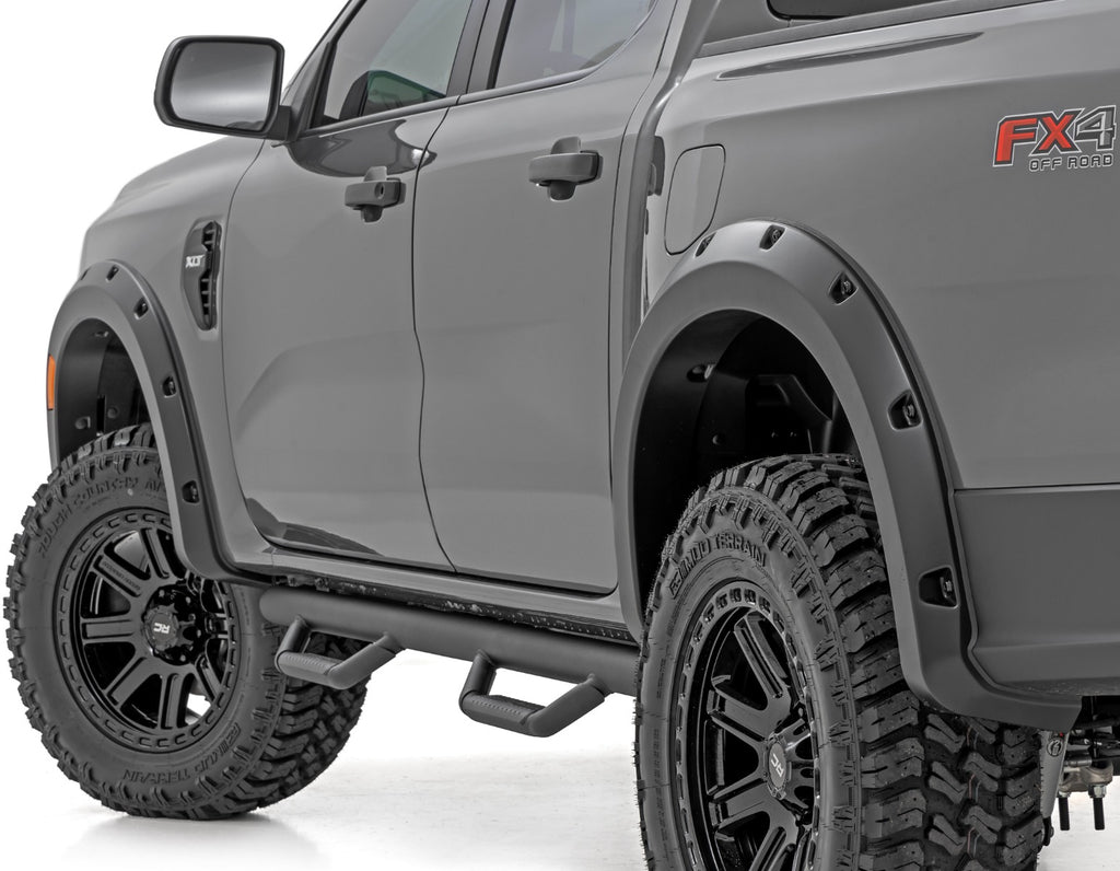 Pocket Fender Flares M7 Carbonized Gray Ford Ranger 2WD/4WD (2024-2026) Rough Country