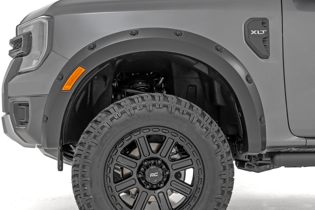 Pocket Fender Flares M7 Carbonized Gray Ford Ranger 2WD/4WD (2024-2026) Rough Country