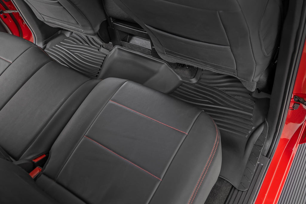Flex-Fit Floor Mats FR & RR FR Bucket Crew Silverado/Sierra 1500/2500HD/3500HD 2WD/4WD Rough Country