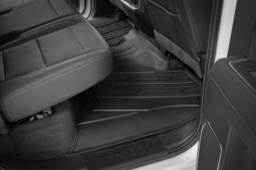 Flex-Fit Floor Mats FR & RR FR Bucket Crew Silverado/Sierra 1500/2500HD/3500HD (19-26) Rough Country