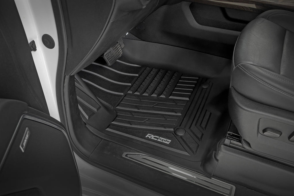 Flex-Fit Floor Mats Front Bucket Silverado/Sierra 1500/2500HD/3500HD (19-26) Rough Country