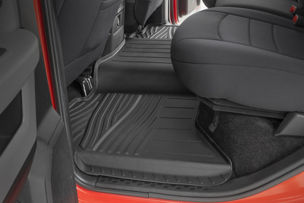 Flex-Fit Floor Mats FR & RR Crew Cab Ram 1500 2WD/4WD (2012-2018 & Classic) Rough Country