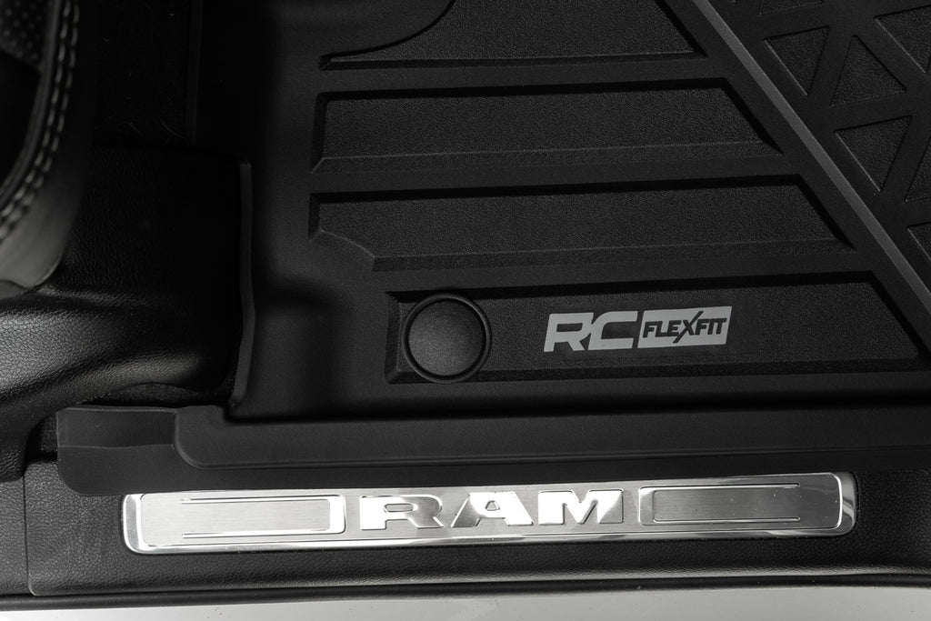 Flex-Fit Floor Mats Front Crew Ram 1500 (19-24)/1500 TRX (21-24) Rough Country