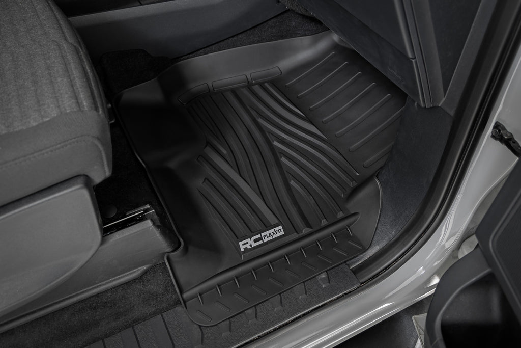 Flex-Fit Floor Mats FR & RR Ford F-150 (15-26)/F-150 Lightning (22-26)/Raptor (17-25) Rough Country
