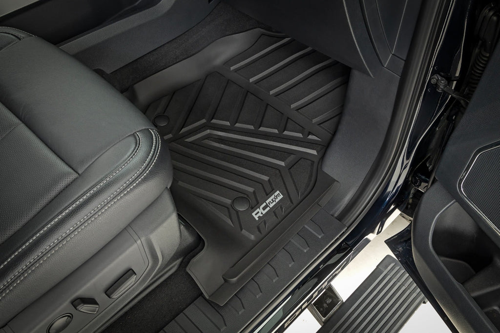 Flex-Fit Floor Mats Front and Rear Ford F-250/F-350 Super Duty (17-26) Rough Country