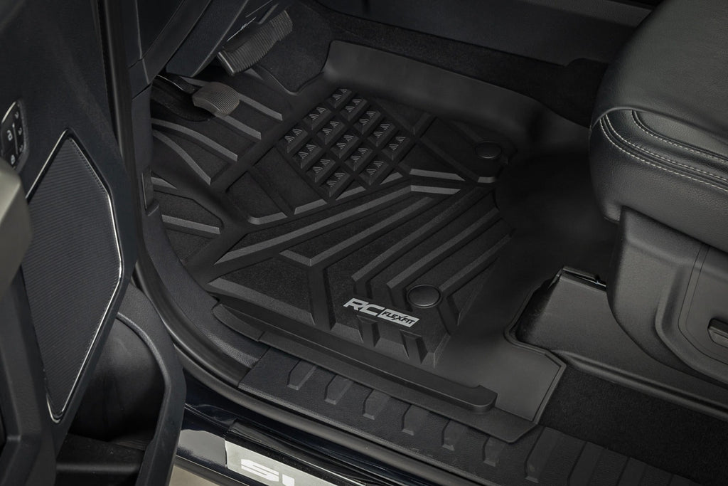 Flex-Fit Floor Mats Front Ford F-250/F-350 Super Duty 2WD/4WD (2017-2026) Rough Country