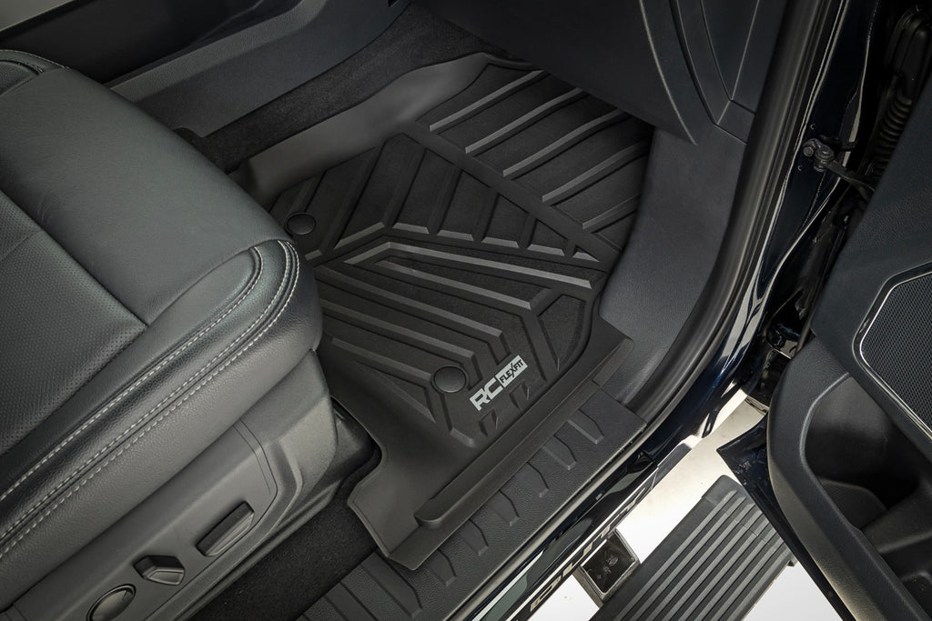 Flex-Fit Floor Mats Front Ford F-250/F-350 Super Duty 2WD/4WD (2017-2026) Rough Country