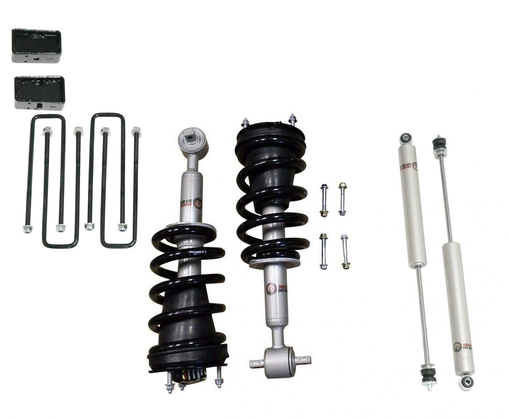 3 Inch Lift Kit w/ Front Struts, Rear Blocks, and Shocks 07-18 Chevrolet Silverado 1500/07-18 GMC Sierra 1500 Freedom Off-Road