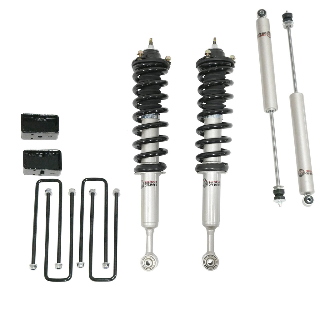 3 Inch Lift Kit Front Struts w/ Rear Blocks and Shocks for 07-21 Tundra Freedom Off-Road