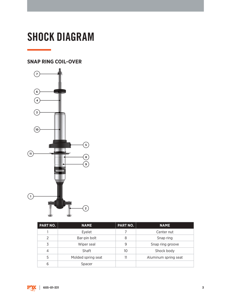 Fox 2.0 Performance Series Front Snap Ring Coil-Over | 0-2.5in Lift | 2021 - 2025 Ford F150 4x4 4wd