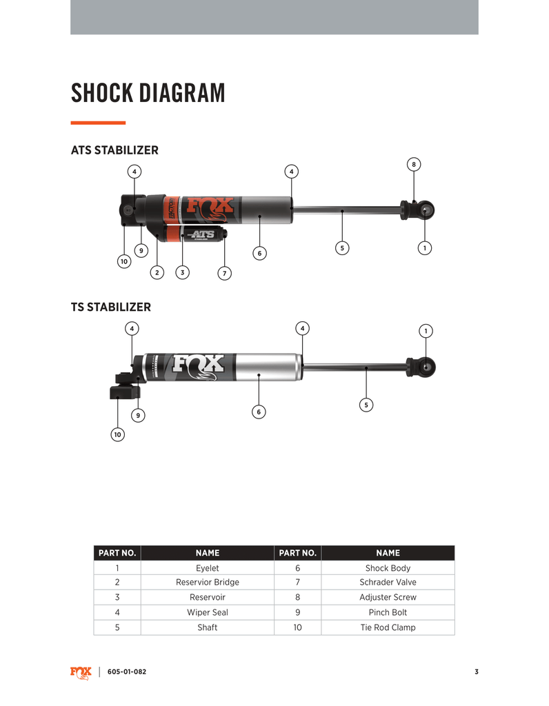 Fox Factory Race Series 2.0 ATS Steering Stabilizer | 983-02-145 | 2007 - 2018 Jeep Wrangler JK JKU | 1-3/8in. Tie Rod Clamp