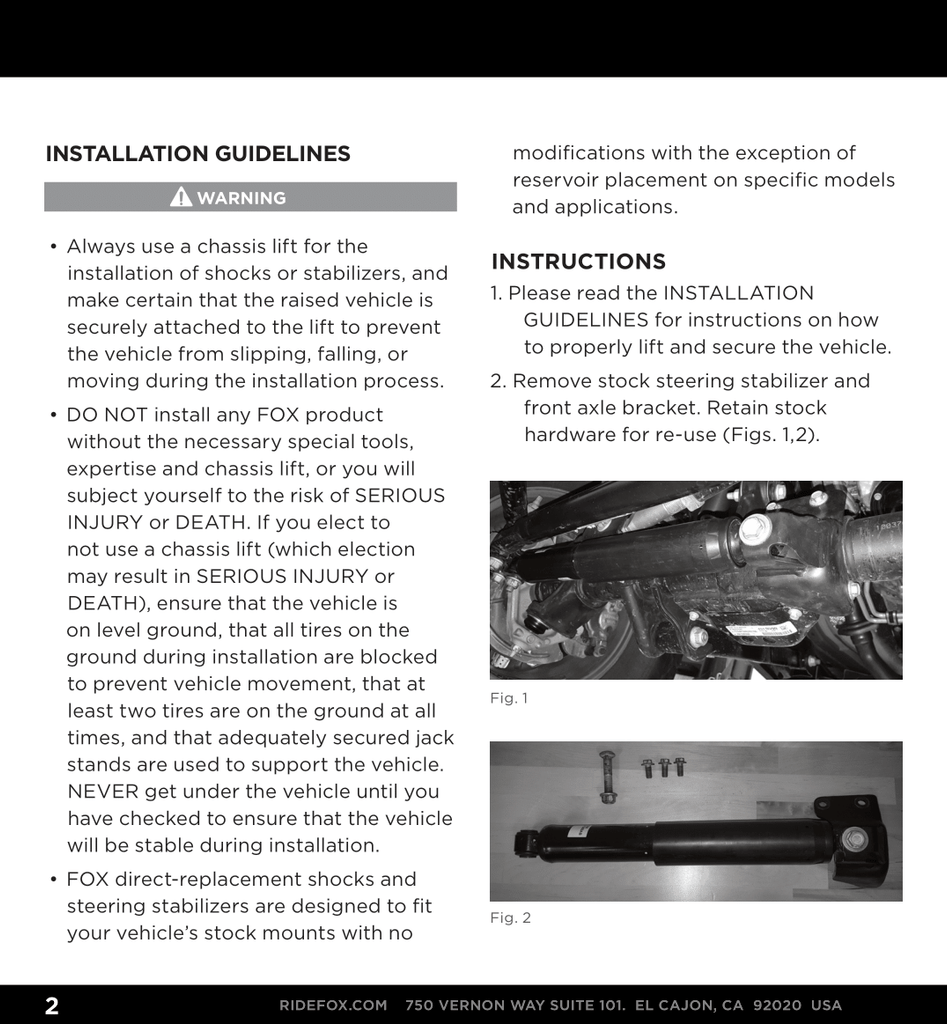 Fox Factory Race Series 2.0 ATS Steering Stabilizer | 983-02-148 | 2018 - 2024 Jeep Wrangler JL & 2020 - 2024 Jeep Gladiator JT