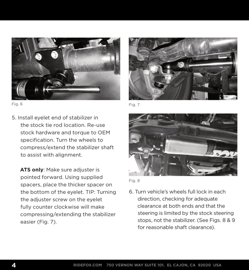 Fox Factory Race Series 2.0 ATS Steering Stabilizer | 983-02-148 | 2018 - 2024 Jeep Wrangler JL & 2020 - 2024 Jeep Gladiator JT