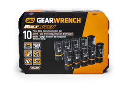 Gearwrench Bolt Biter 10 Piece Impact Extraction Socket Set 1/2 Drive Deep | 86071
