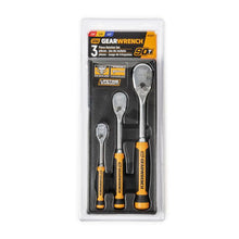 Cargar imagen en el visor de la galería, Gearwrench 3 Piece Drive 90-Tooth Dual Material Teardrop Ratchet Set | 81207T