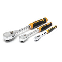 Cargar imagen en el visor de la galería, Gearwrench 3 Piece Drive 90-Tooth Dual Material Teardrop Ratchet Set | 81207T