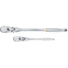 Cargar imagen en el visor de la galería, Gearwrench 2 Pce 1/4 &amp; 3/8 Drive 90-Tooth 180° Flex Head Ratchet Set | 81216T
