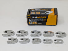 Cargar imagen en el visor de la galería, Gearwrench 10 Piece 3/8" Drive Metric Crowfoot Wrench Set | 89119