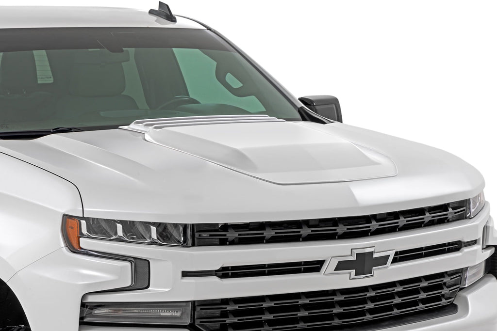 Hood Scoop GAZ Summit White Chevy Silverado 1500 2WD/4WD (2019-2026) Rough Country