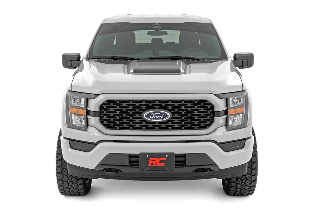 Hood Scoop DR Avalanche Gray Ford F-150 2WD/4WD (2021-2025) Rough Country