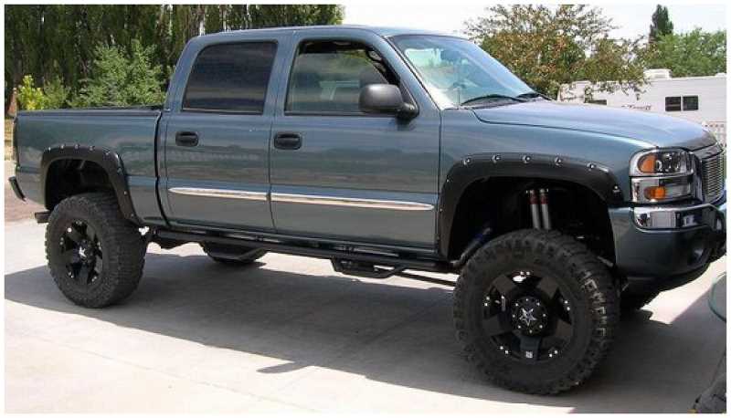 Husky Liners Pocket Style Fender Flares 4pc 68.4/69.2/78.0/96.0in Bed - Black  | 99-07 Chevrolet / GMC / Silverado / Sierra / 1500 / 2500 / 3500 Fleetside