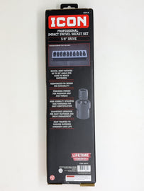 Icon Professional Impact Swivel Metric Socket Set 3/8in. Drive | I2UM-10 | 59747