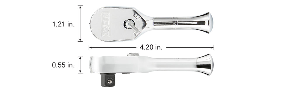 ICON G2 3/8 in. Drive Professional 80 Tooth 4-1/5in. Stubby Ratchet | R2ST | 70458
