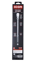 Cargar imagen en el visor de la galería, ICON 3/8 in. Drive Professional 90 Tooth Long Reach Flex Head Ratchet | R2LF | 58585