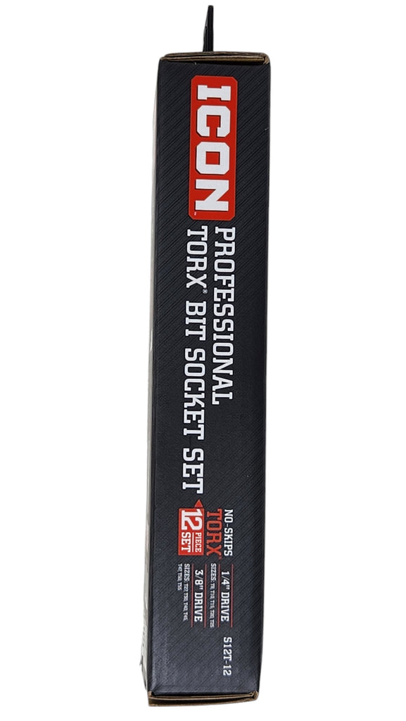 Icon Professional 12 Piece Torx Bit Socket Set T8 - T55 | S12T-12 | 59753