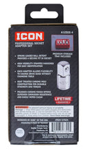 Cargar imagen en el visor de la galería, Icon Professional Socket Adapter Set 4 Piece Chrome Moly Steel | A123US-4 | 57324