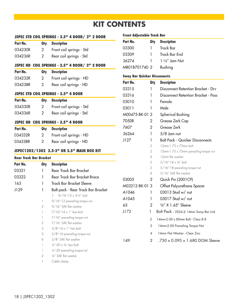 JKS J-Venture 3.5in. Suspension Lift Kit | 2018 - 2025 Jeep Wrangler JL Unlimited 4 Door