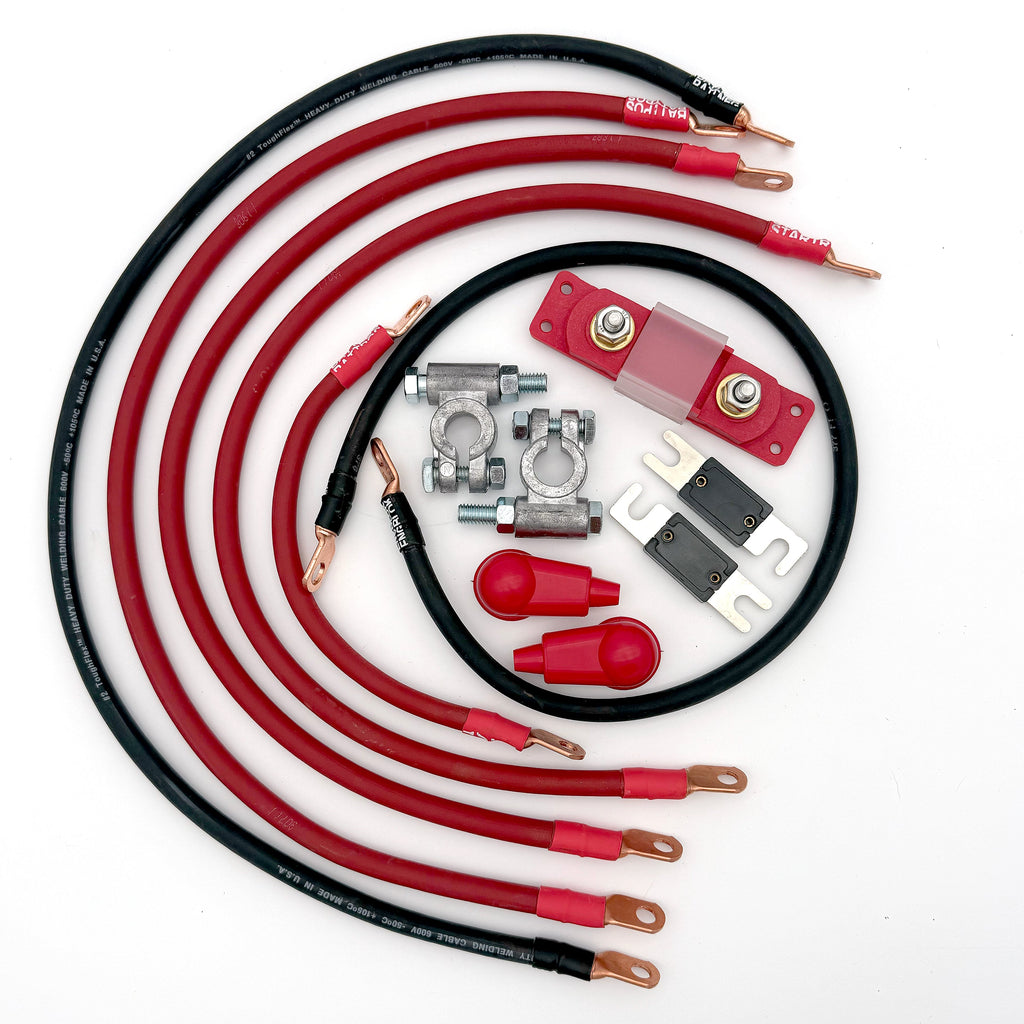 Jeep CJ Big 7 Battery Cable Kit