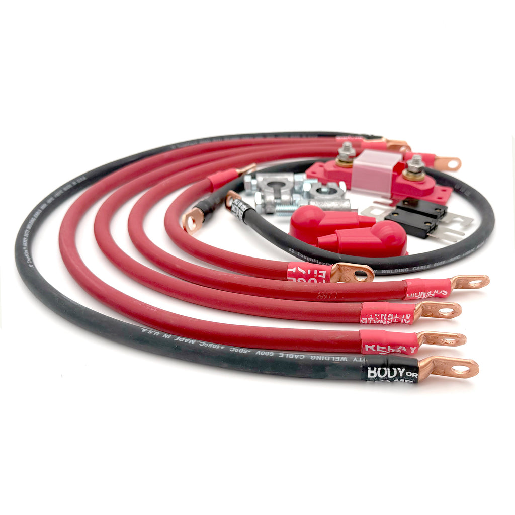 Jeep CJ Big 7 Battery Cable Kit