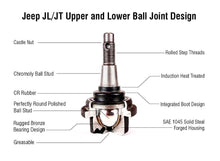 Cargar imagen en el visor de la galería, Apex Chassis Heavy Duty Ball Joint Kit Fits: 19-22 Jeep Gladiator JT 18-22 Jeep Wrangler JL/JLU Rubicon Mohave Sahara Sport Includes: 2 Upper &amp; 2 Lower