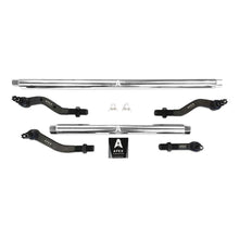 Cargar imagen en el visor de la galería, Apex Chassis Heavy Duty 2.5 Ton Tie Rod &amp; Drag Link Assembly in Polished Aluminum Fits: 19-22 Jeep Gladiator JT 18-22 Jeep Wrangler JL/JLU Rubicon Mohave Sahara Sport. Note: This NO-FLIP kit fits a Dana 30 axle with a lift of 4.5 inches or less.