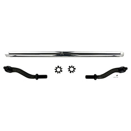 Apex Chassis Heavy Duty JK 2.5 Ton Heavy Duty Tie Rod Assembly in Polished Aluminum. Fits: 07-18 Jeep Wrangler JK JKU Rubicon Sahara Sport