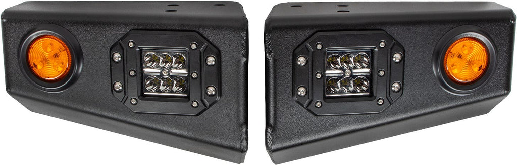 Suzuki Samurai Front Bumper Accessories - Black Powder Coat Short Ends Low Range Offroad