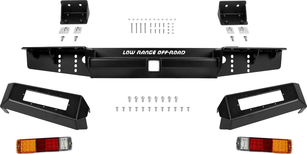 Suzuki Samurai Defiant Armor Rear Bumper Black Powder Coat Low Range Offroad