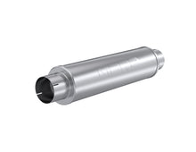 Cargar imagen en el visor de la galería, 4 Inch Inlet/Outlet Quiet Tone Exhaust Muffler 24 Inch Body 6 Inch Diameter 30 Inch Overall T304 Stainless Steel MBRP