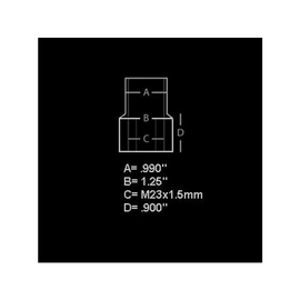 M23-1.5 Bung w/Left Hand Thread Fits 1 Inch ID 1-1/4 Inch HEX Low Range Off Road